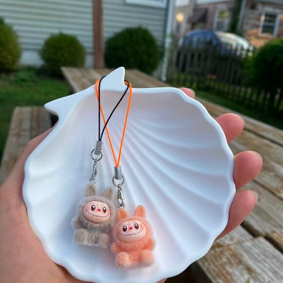 8 PCs Very Mini Handmade Fuzzy Labubu Pendant Keychain/Phone Charm-1.1" Bunny - Picture 4 of 16